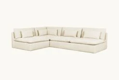 Aria Grande L-Shape Sectional Slipcover Only -SIXPENNY STORE aria grande lshape medium weight linen warm oatmeal product slipcover