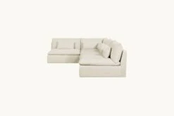 Aria Grande L-Shape Sectional Slipcover Only -SIXPENNY STORE aria grande lshape sectional medium weight linen warm oatmeal product PDP3 slipcover