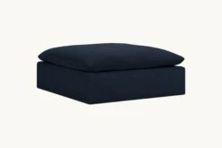 Aria Grande Ottoman Slipcover Only 23 Aria Grande Ottoman Slipcover Only -SIXPENNY STORE aria grande ottoman cotton canvas ancient indigo product slipcover