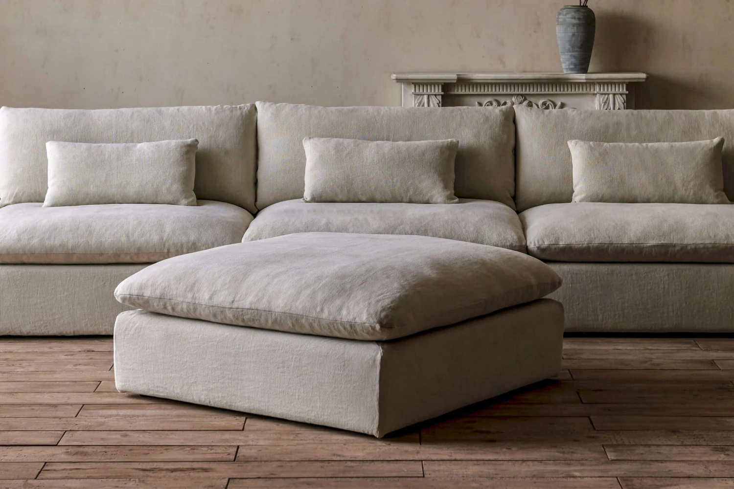 Aria Grande Ottoman Slipcover Only 1 Aria Grande Ottoman Slipcover Only