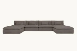 Aria Grande U-Shape Sectional 27 Aria Grande U-Shape Sectional -SIXPENNY STORE aria grande ushape sectional cotton canvas moon dust product