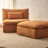 Aria Leather Ottoman