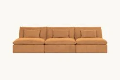 Aria Leather Sectional -SIXPENNY STORE aria leather sectional sofa meridian leather sunset canyon product