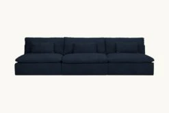 Aria Sectional -SIXPENNY STORE aria sectional sofa cotton canvas ancient indigo product