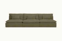 Aria Sectional -SIXPENNY STORE aria sectional sofa cotton canvas quiet sage product