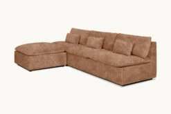 Aria Sleeper Chaise Sectional -SIXPENNY STORE aria sleeper chaise sectional recycled faux fur kiwi fuzz product