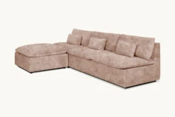 Aria Sleeper Chaise Sectional -SIXPENNY STORE aria sleeper chaise sectional recycled faux fur pampas flow product