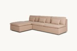 Aria Sleeper Chaise Sectional -SIXPENNY STORE aria sleeper chaise sectional recycled poly linen golden reed product