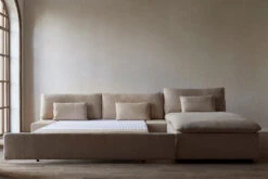 Aria Sleeper Chaise Sectional -SIXPENNY STORE aria sleeper chaise sectional recycled poly linen golden reed product pdp9