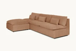 Aria Sleeper Chaise Sectional -SIXPENNY STORE aria sleeper chaise sectional thread dyed cotton linen nectarine dream product