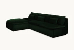 Aria Sleeper Chaise Sectional -SIXPENNY STORE aria sleeper chaise sectional washed cotton velvet emerald city product