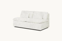 Aria Sleeper Sofa -SIXPENNY STORE aria sleeper recycled faux fur dandelion poof product full