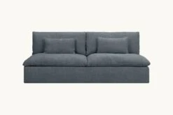 Aria Sofa Slipcover Only -SIXPENNY STORE aria sofa light weight linen black pepper product 84 slipcover