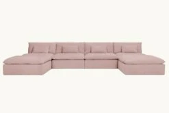 Aria U-Shape Sectional -SIXPENNY STORE aria ushape sectional cotton linen sundazed coral product 1ce5db10 e746 4d6c 8ff4 4e3cbd4a84a2