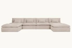 Aria U-Shape Sectional -SIXPENNY STORE aria ushape sectional light weight linen oat flour product 8e79015f 0219 4655 8ecc f94389efda1e
