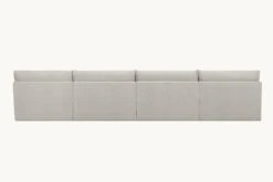 Aria U-Shape Sectional Slipcover Only -SIXPENNY STORE aria ushape sectional medium weight linen jasmine rice product PDP4 slipcover