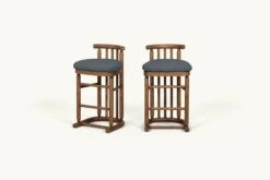 Bene Dining Stool (2pc) 36 Bene Dining Stool (2pc) -SIXPENNY STORE bene dining stool light weight linen black pepper product counter