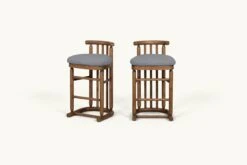 Bene Dining Stool (2pc) 37 Bene Dining Stool (2pc) -SIXPENNY STORE bene dining stool light weight linen ink cap product counter