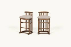 Bene Dining Stool (2pc) 38 Bene Dining Stool (2pc) -SIXPENNY STORE bene dining stool light weight linen oat flour product counter