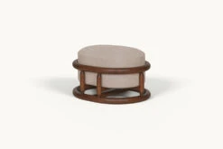 Bene Ottoman Slipcover Only -SIXPENNY STORE bene ottoman light weight linen oat flour product slipcover