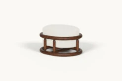 Bene Ottoman Slipcover Only -SIXPENNY STORE bene ottoman light weight linen water lily product slipcover