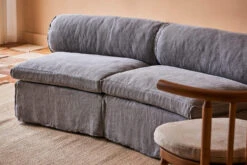 Camino Sectional -SIXPENNY STORE camino sectional sofa light weight linen ink cap product PDP6 2pc