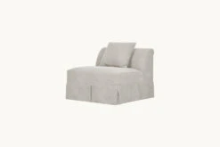 Dalia Armless Chair -SIXPENNY STORE dalia armless chair medium weight linen jasmine rice product