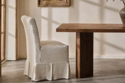 Dalia Armless Dining Chair (2pc) -SIXPENNY STORE dalia armless dining chair light weight linen water lily product pdp9