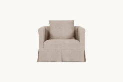 Dalia Chair Slipcover Only -SIXPENNY STORE dalia chair light weight linen oat flour product pdp2 slipcover