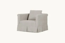 Dalia Chair Slipcover Only -SIXPENNY STORE dalia chair medium weight linen jasmine rice product slipcover