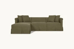 Dalia Chaise Sectional -SIXPENNY STORE dalia chaise sectional cotton canvas quiet sage product 4pc da40a5a6 f6c2 4637 8d35 7fe049592b8c