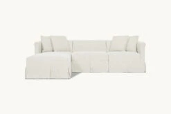 Dalia Chaise Sectional Slipcover Only 38 Dalia Chaise Sectional Slipcover Only -SIXPENNY STORE dalia chaise sectional light weight linen water lily product 4pc slipcover