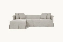 Dalia Chaise Sectional Slipcover Only 39 Dalia Chaise Sectional Slipcover Only -SIXPENNY STORE dalia chaise sectional medium weight linen jasmine rice product 4pc slipcover