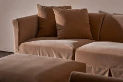 Dalia Chaise Sectional -SIXPENNY STORE dalia chaise sectional washed cotton velvet daily bread product PDP8 4pc