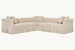 Dalia Corner Sectional Slipcover Only 33 Dalia Corner Sectional Slipcover Only -SIXPENNY STORE dalia corner sectional cotton canvas beach walk product slipcover