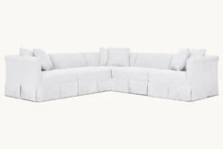 Dalia Corner Sectional Slipcover Only 36 Dalia Corner Sectional Slipcover Only -SIXPENNY STORE dalia corner sectional cotton linen pacific pearl product slipcover