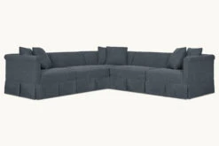 Dalia Corner Sectional Slipcover Only 27 Dalia Corner Sectional Slipcover Only -SIXPENNY STORE dalia corner sectional light weight linen black pepper product slipcover