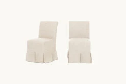 Dalia Armless Dining Chair (2pc) -SIXPENNY STORE dalia dining chair cotton canvas beach walk product