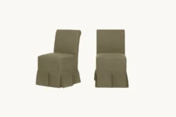Dalia Armless Dining Chair (2pc) -SIXPENNY STORE dalia dining chair cotton canvas quiet sage product