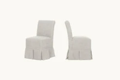 Dalia Armless Dining Chair (2pc) -SIXPENNY STORE dalia dining chair medium weight linen jasmine rice product pdp6