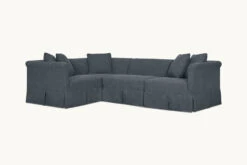 Dalia L-Shape Sectional Slipcover Only 34 Dalia L-Shape Sectional Slipcover Only -SIXPENNY STORE dalia lshape sectional light weight linen black pepper product slipcover
