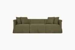 Dalia Sectional Slipcover Only -SIXPENNY STORE dalia sectional sofa cotton canvas quiet sage product slipcover