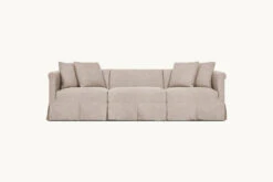 Dalia Sectional Slipcover Only -SIXPENNY STORE dalia sectional sofa light weight linen oat flour product slipcover