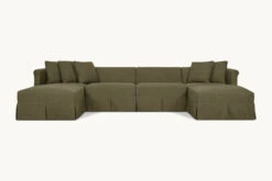 Dalia U-Shape Sectional -SIXPENNY STORE dalia ushape sectiona cotton canvas quiet sage product