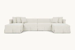 Dalia U-Shape Sectional -SIXPENNY STORE dalia ushape sectiona light weight linen water lily product