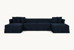 Dalia U-Shape Sectional Slipcover Only -SIXPENNY STORE dalia ushape sectional cotton canvas ancient indigo product slipcover