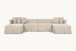 Dalia U-Shape Sectional Slipcover Only -SIXPENNY STORE dalia ushape sectional cotton canvas beach walk product slipcover