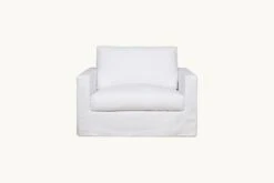 Devyn Chair Slipcover Only -SIXPENNY STORE devyn chair cotton linen pacific pearl product slipcover