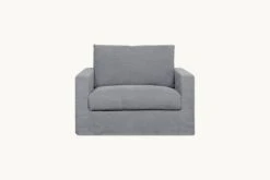 Devyn Chair Slipcover Only -SIXPENNY STORE devyn chair light weight linen ink cap product slipcover