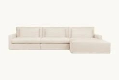Devyn Chaise Sectional -SIXPENNY STORE devyn chaise sectional washed cotton linen corn silk product 4 pc febb0ecc 26a9 45f7 b0da 632d942e3e51